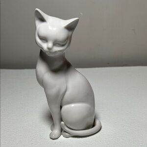 VIntage 70's Otagiri White Siamese Cat figurine